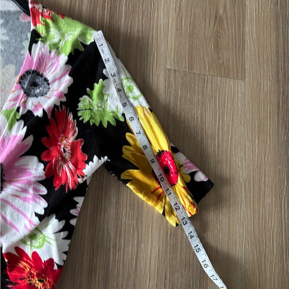 VTG Joseph A Cardigan Sweater Bolero Shrug Floral Colorful Knit Women PL Boho - Picture 6 of 10